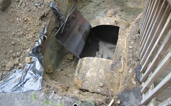 550 gallon underground tank fully cleaned and prepped for removal